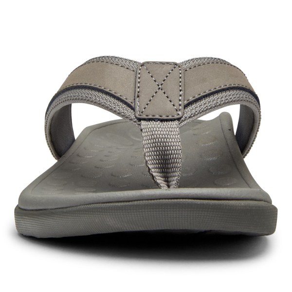 Vionic Sandals Ireland - Tide Toe Post Sandal Deep Grey - Mens Shoes Clearance | IDWER-1856